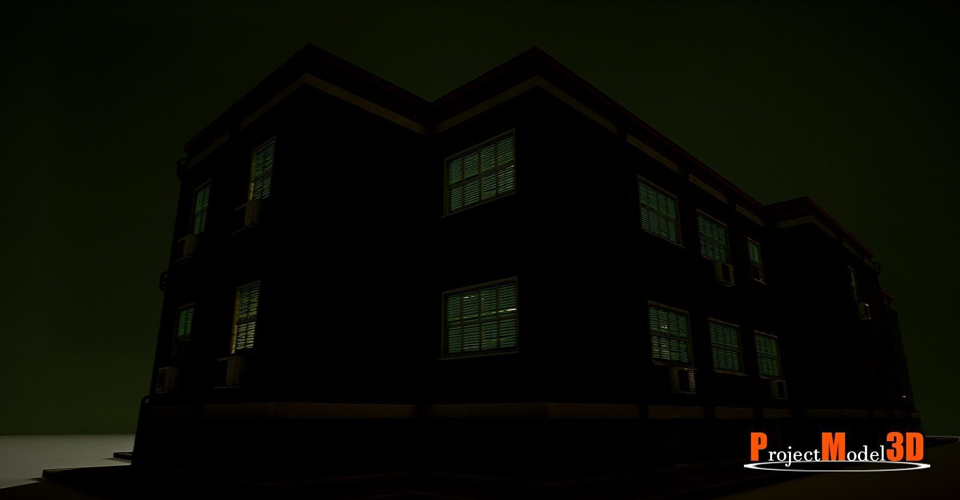 UE4 Modular School Package  Low-poly 3D model_24