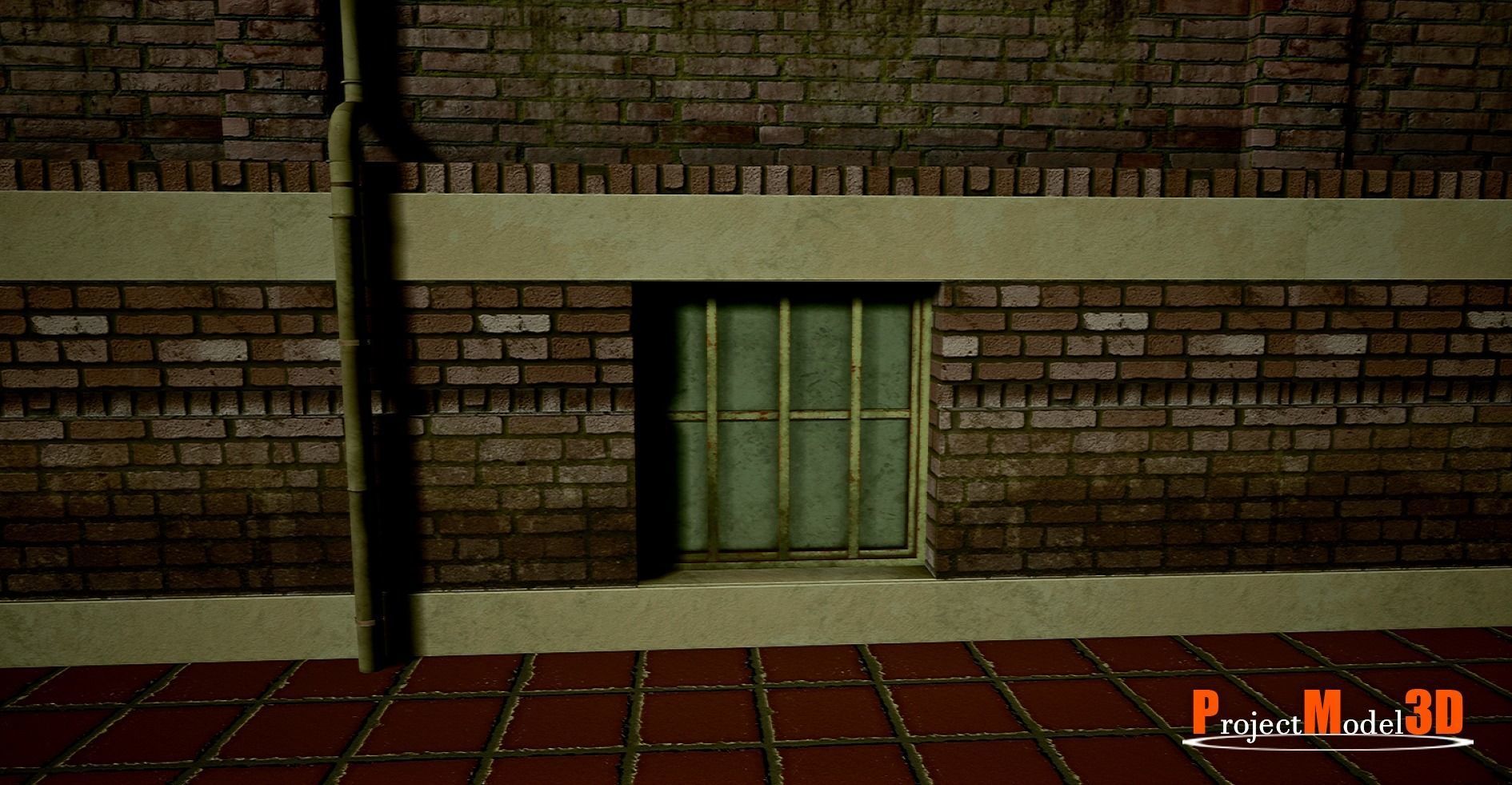 UE4 Modular School Package  Low-poly 3D model_15