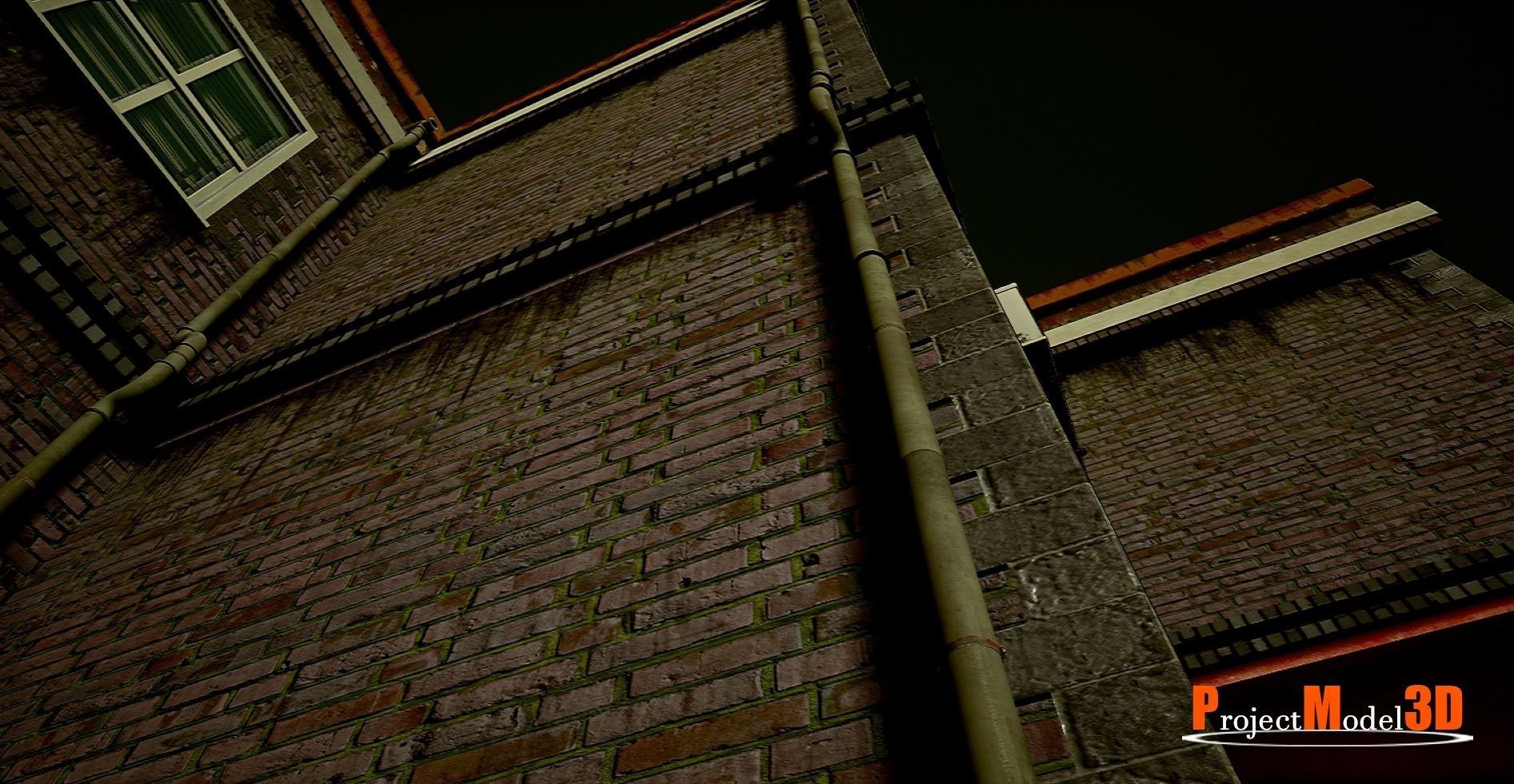 UE4 Modular School Package  Low-poly 3D model_12