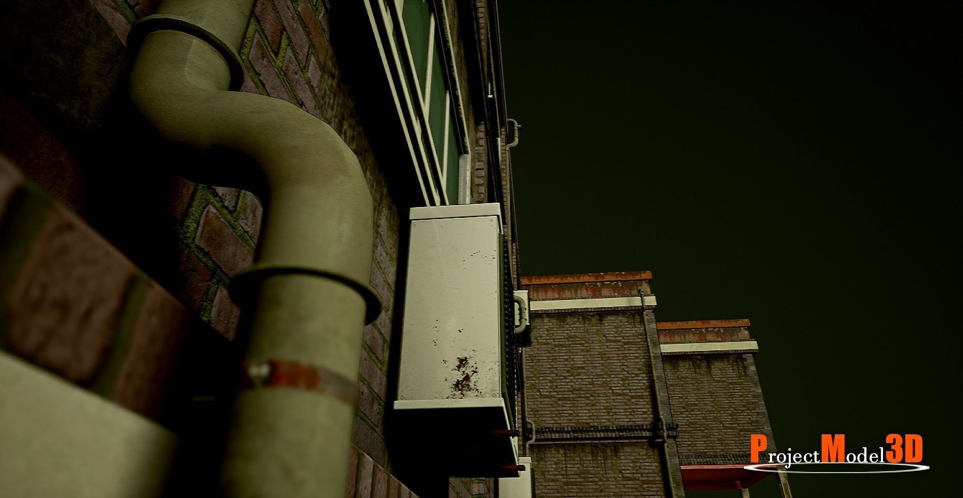 UE4 Modular School Package  Low-poly 3D model_18