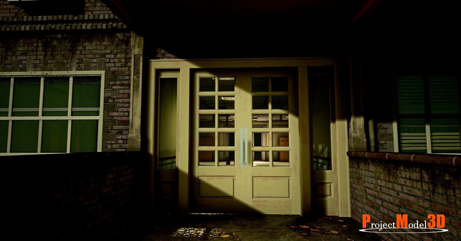 UE4 Modular School Package  Low-poly 3D model_13