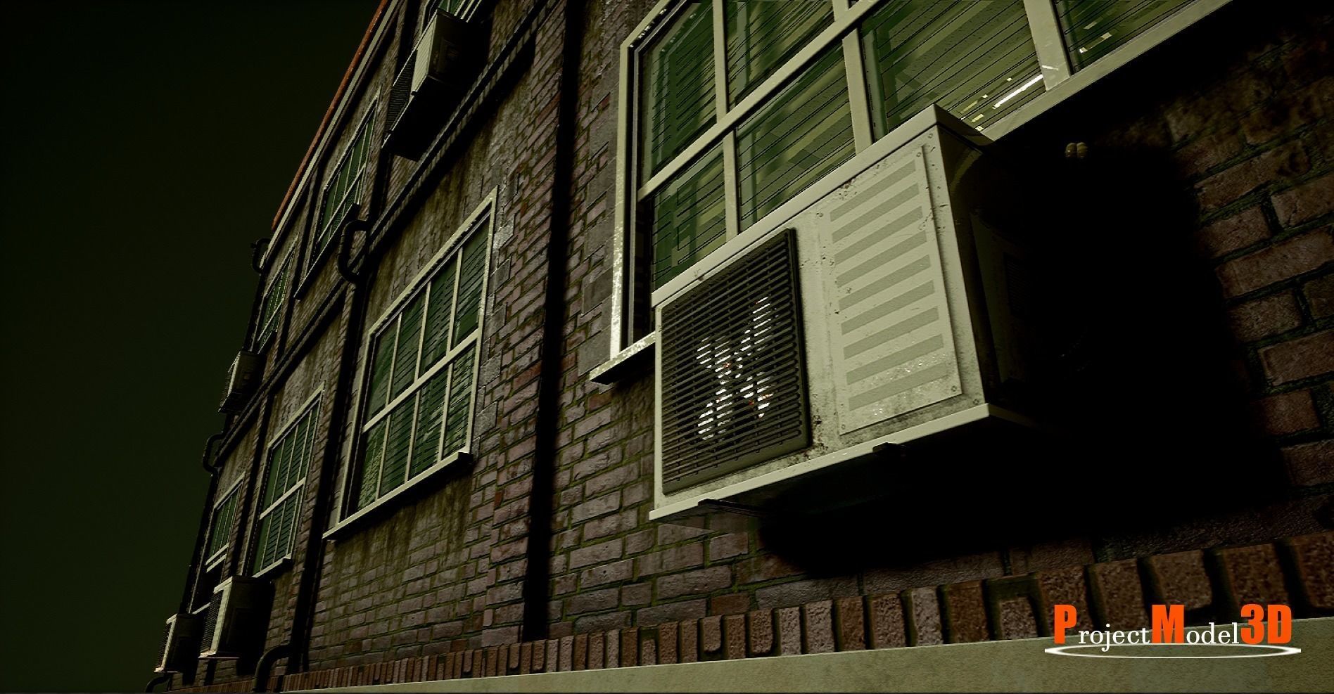 UE4 Modular School Package  Low-poly 3D model_14