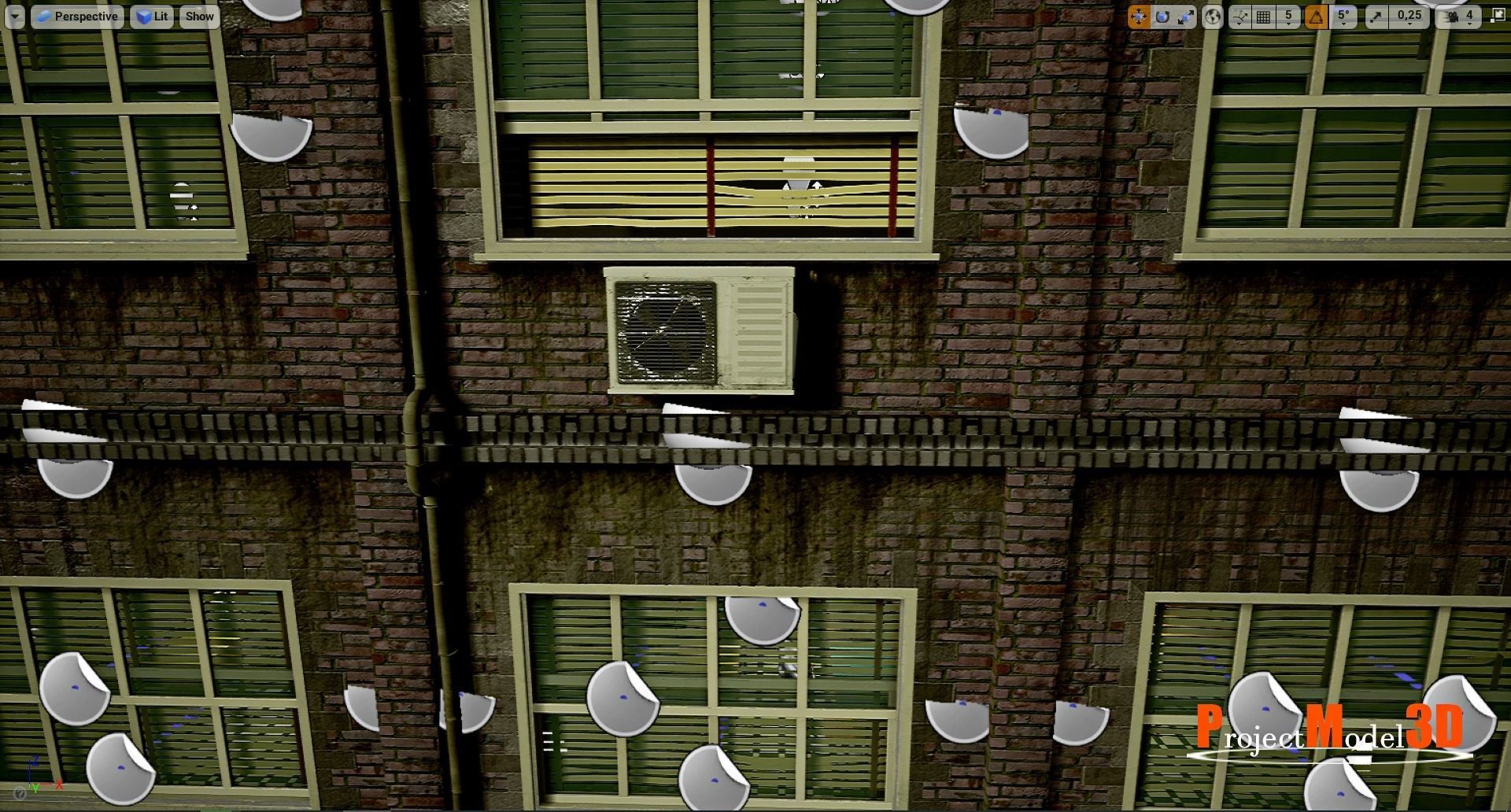 UE4 Modular School Package  Low-poly 3D model_20