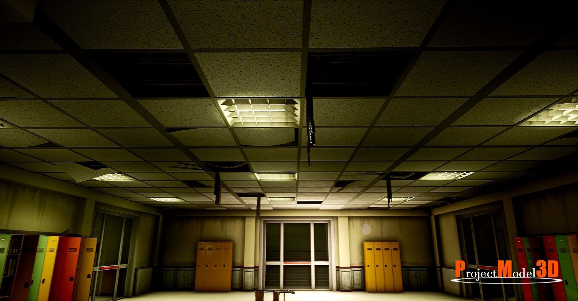 UE4 Modular School Package  Low-poly 3D model_28