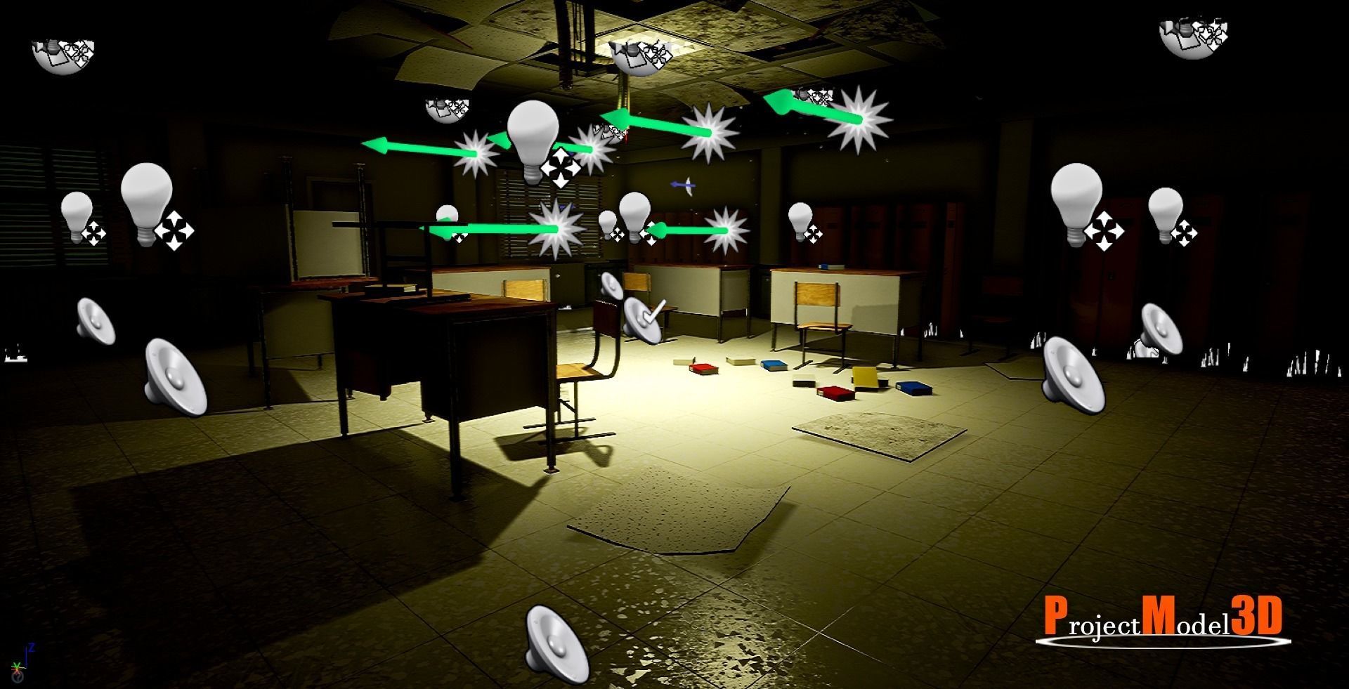 UE4 Modular School Package  Low-poly 3D model_31