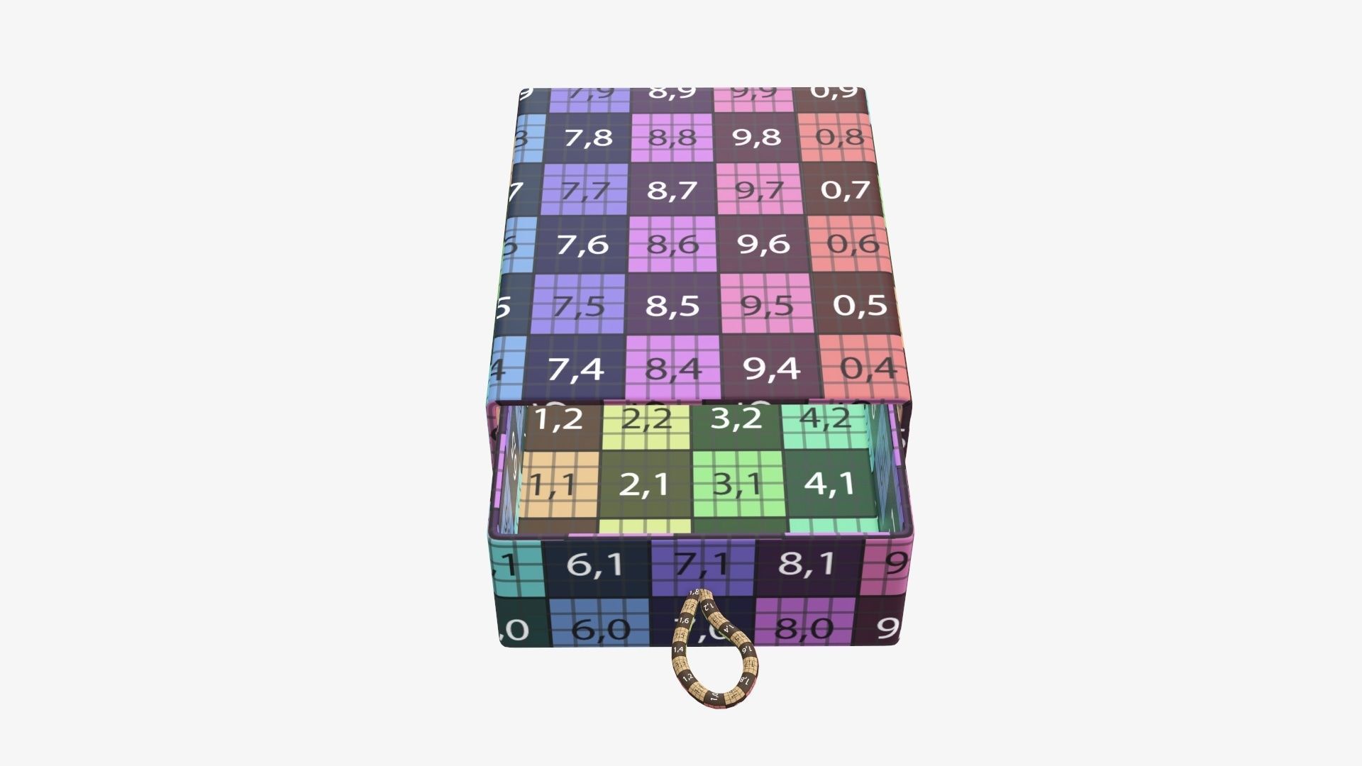 Drawer cardboard gift box 02 3D model_12