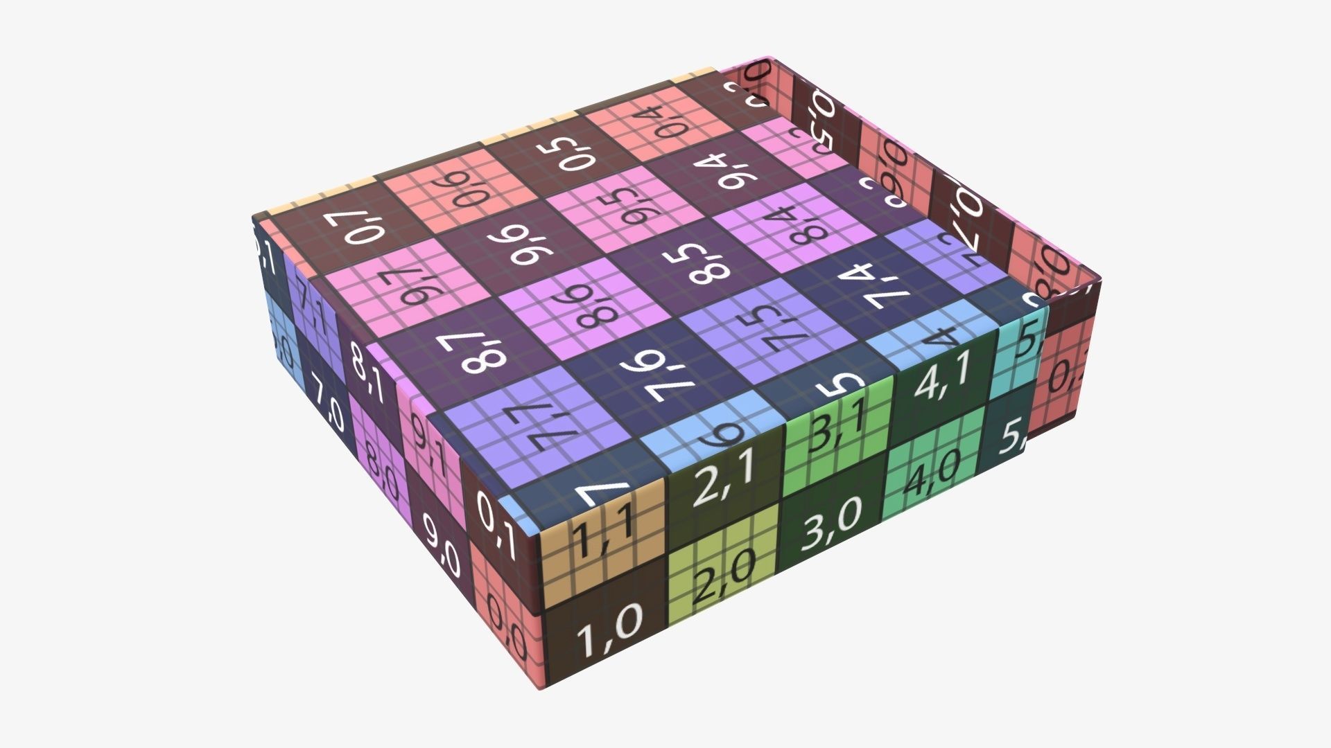 Drawer cardboard gift box 03 3D model_11