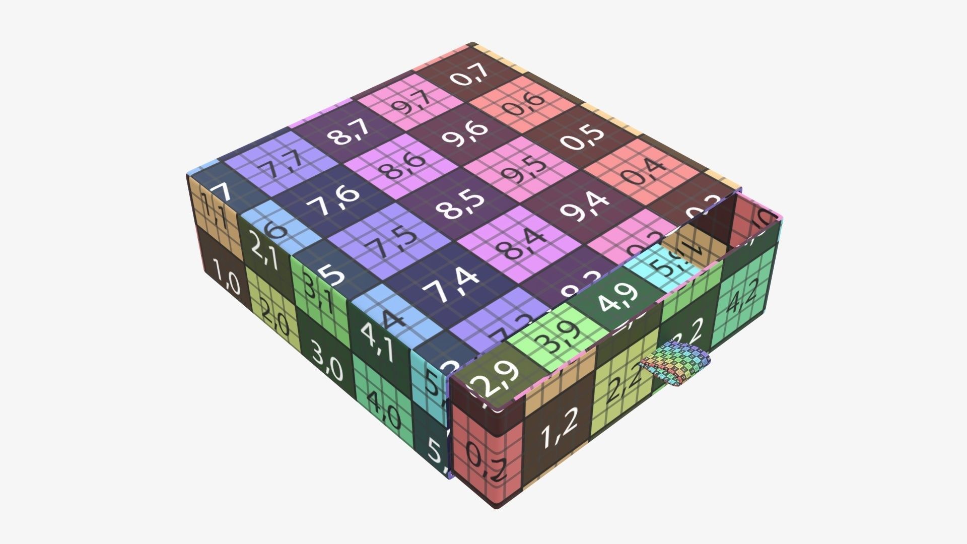 Drawer cardboard gift box 03 3D model_10