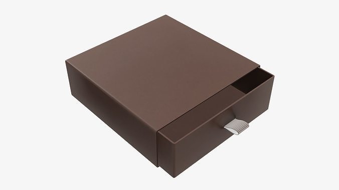 Drawer cardboard gift box 03 3D model
