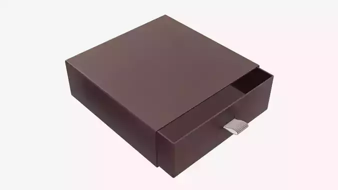 Drawer cardboard gift box 03 3D model