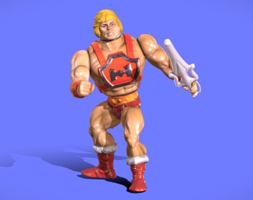 80s MOTU HE-MAN FIGURE - 3D SCAN 3D print model_1