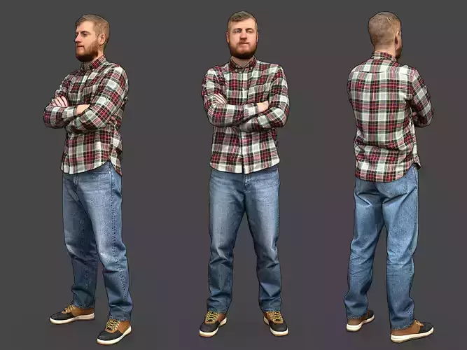 Stylized Man Character  3D model