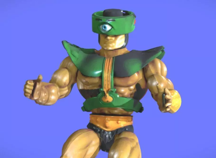 80s MOTU TRI-KLOPS FIGURE - 3D SCAN 3D print model