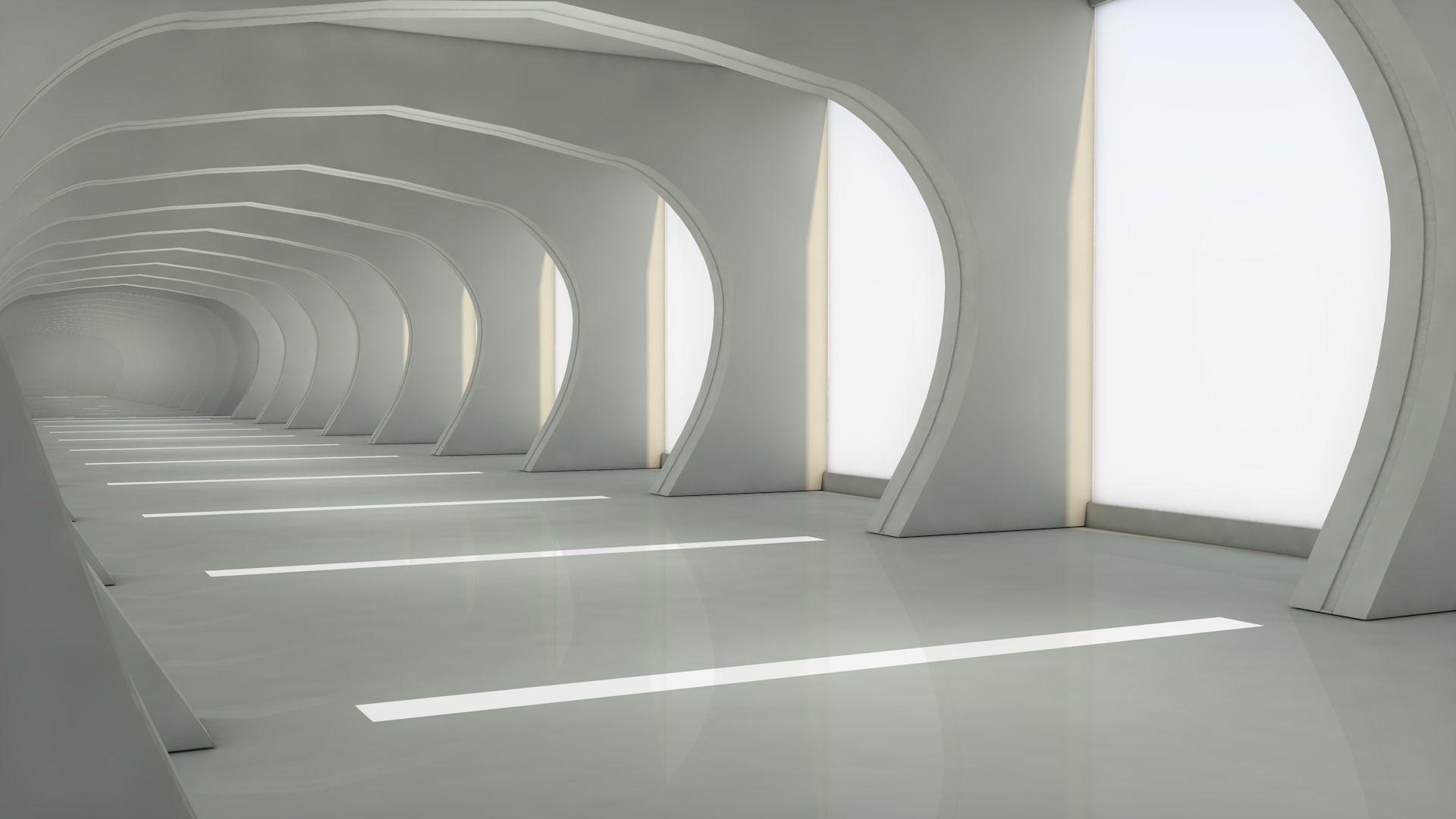 Sci Fi Tunnel 3D model_3