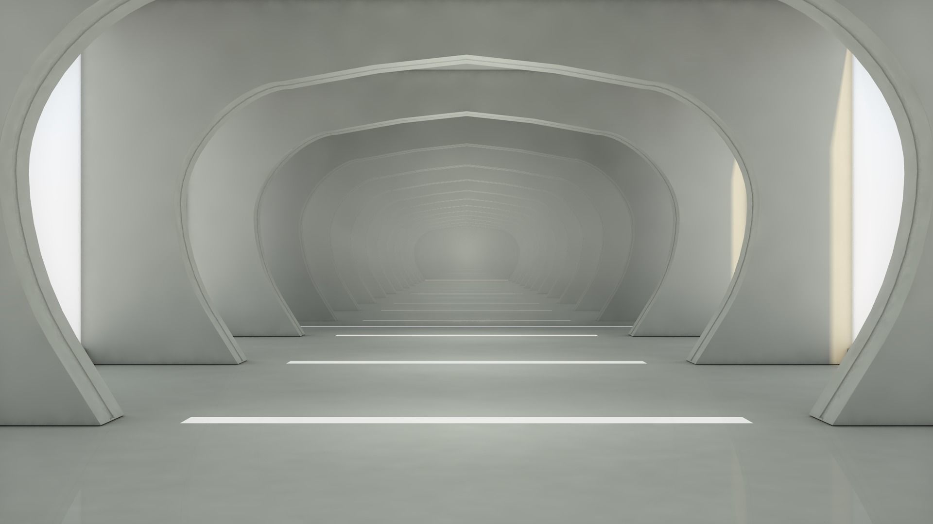 Sci Fi Tunnel 3D model_4