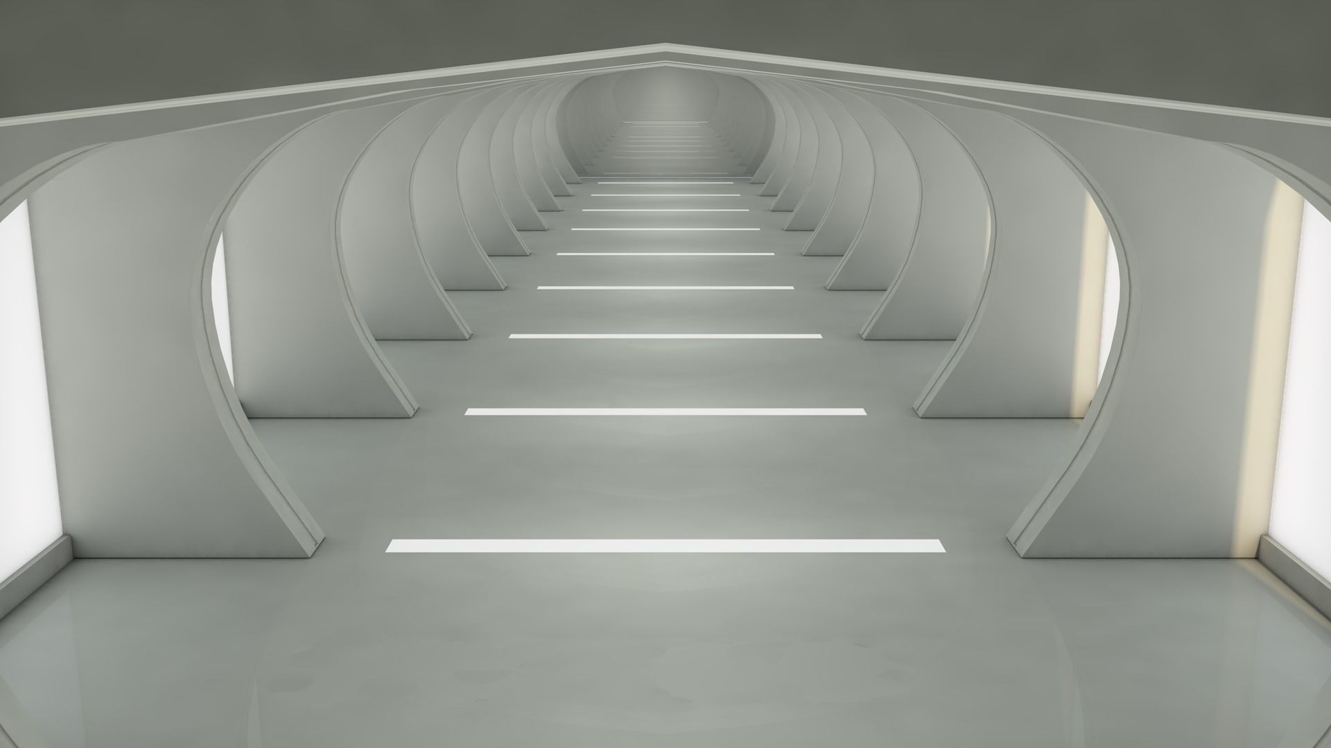 Sci Fi Tunnel 3D model_2