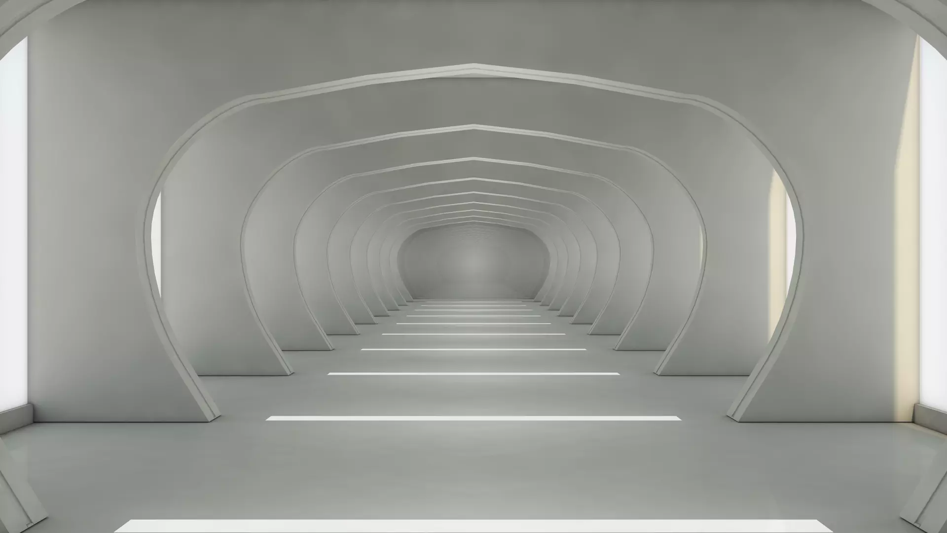 Sci Fi Tunnel 3D model_0