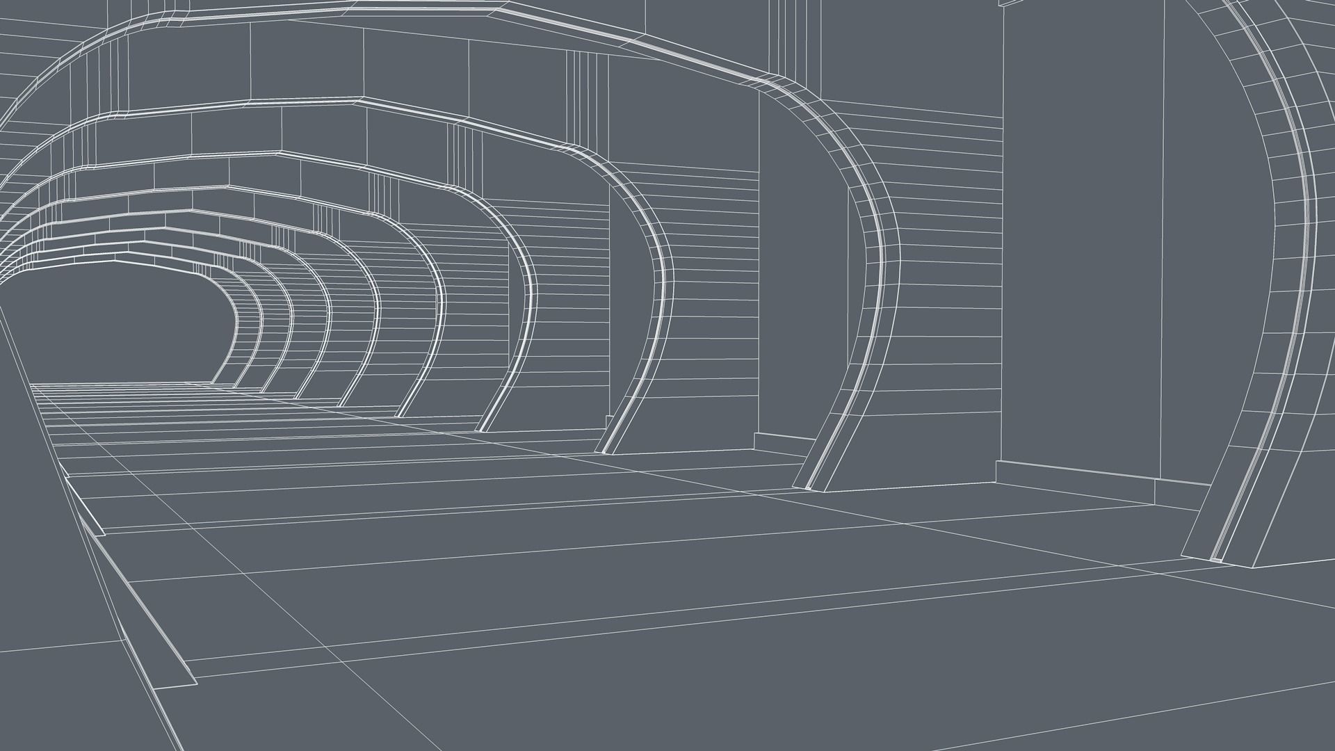 Sci Fi Tunnel 3D model_8