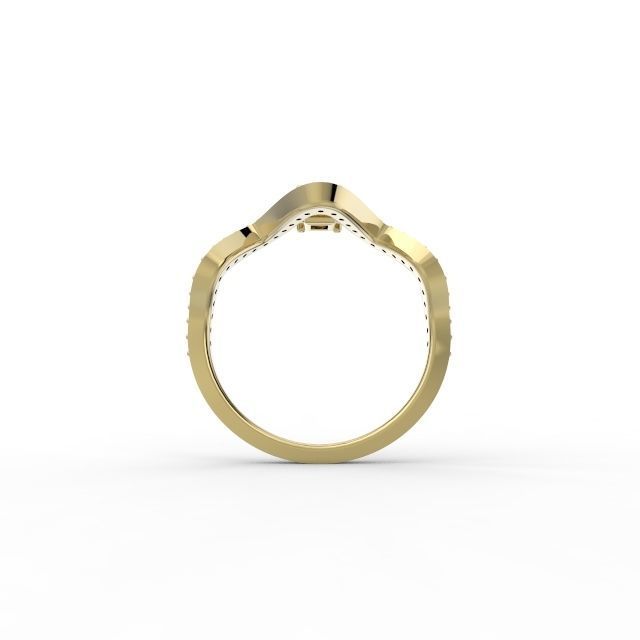 Ring wave and Princess -Jewelry 3D - AN-385 3D print model_14