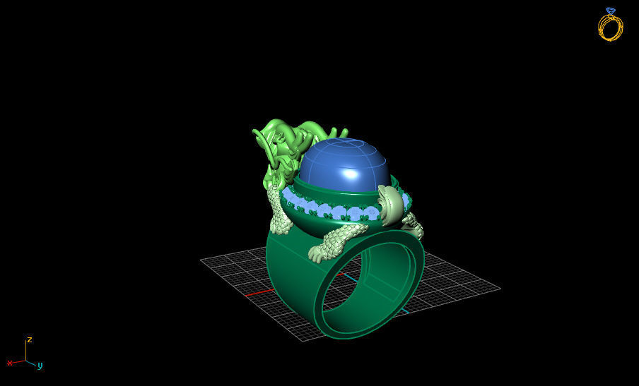 RING BUFFALO 3D print model_3