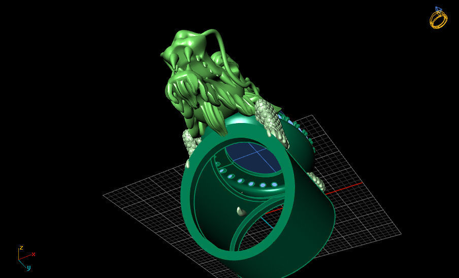 RING BUFFALO 3D print model_1