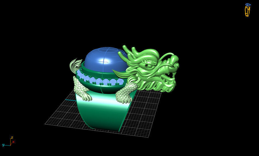 RING BUFFALO 3D print model_2
