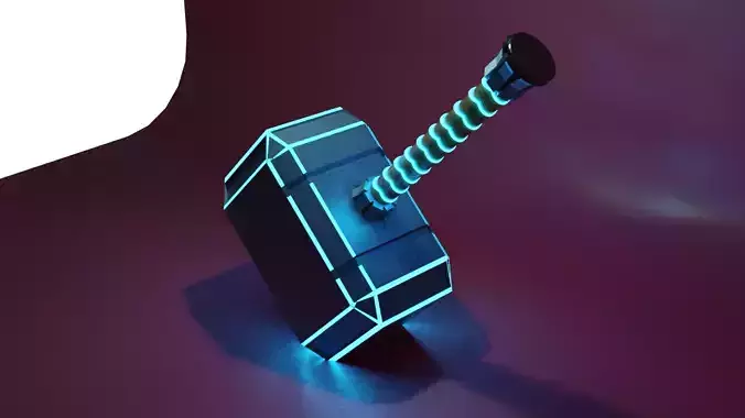 Mjolnir glowing hammer
