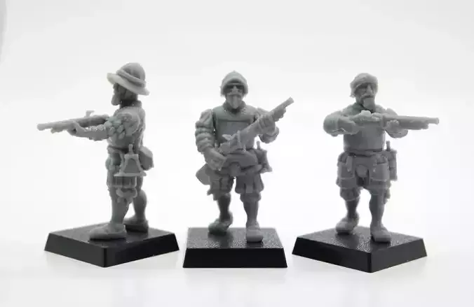 Landsknecht handgunners 3D print model