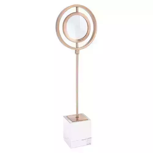 Antique Brass Whitner Magnifier Sculpture 3D model