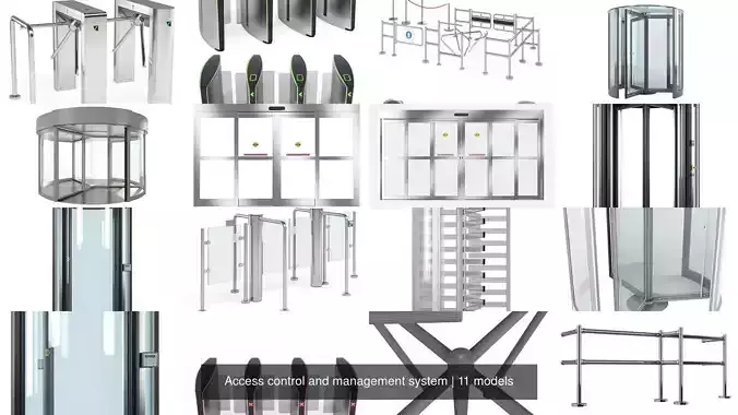 Access control and management system 3D Model Collection