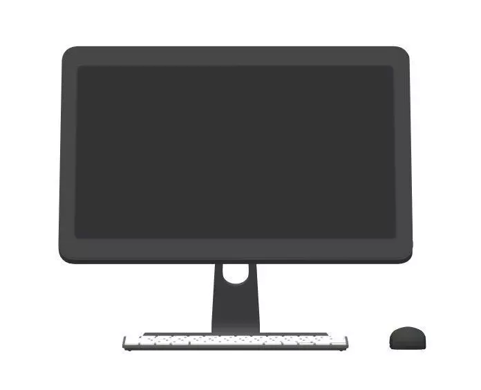 All In One PC Free 3D model