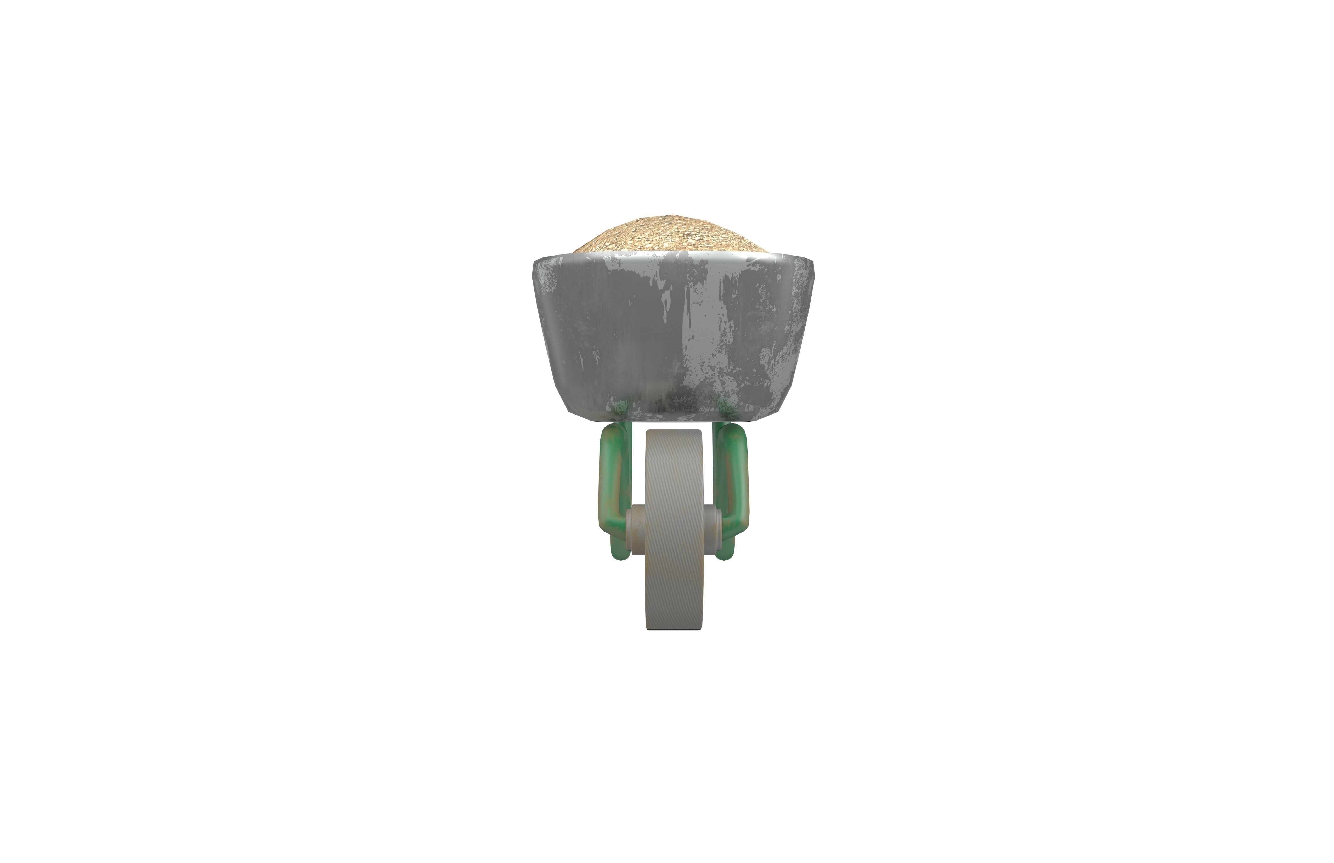 Cartoon Wheelbarrow v3 002 Low-poly 3D model_1
