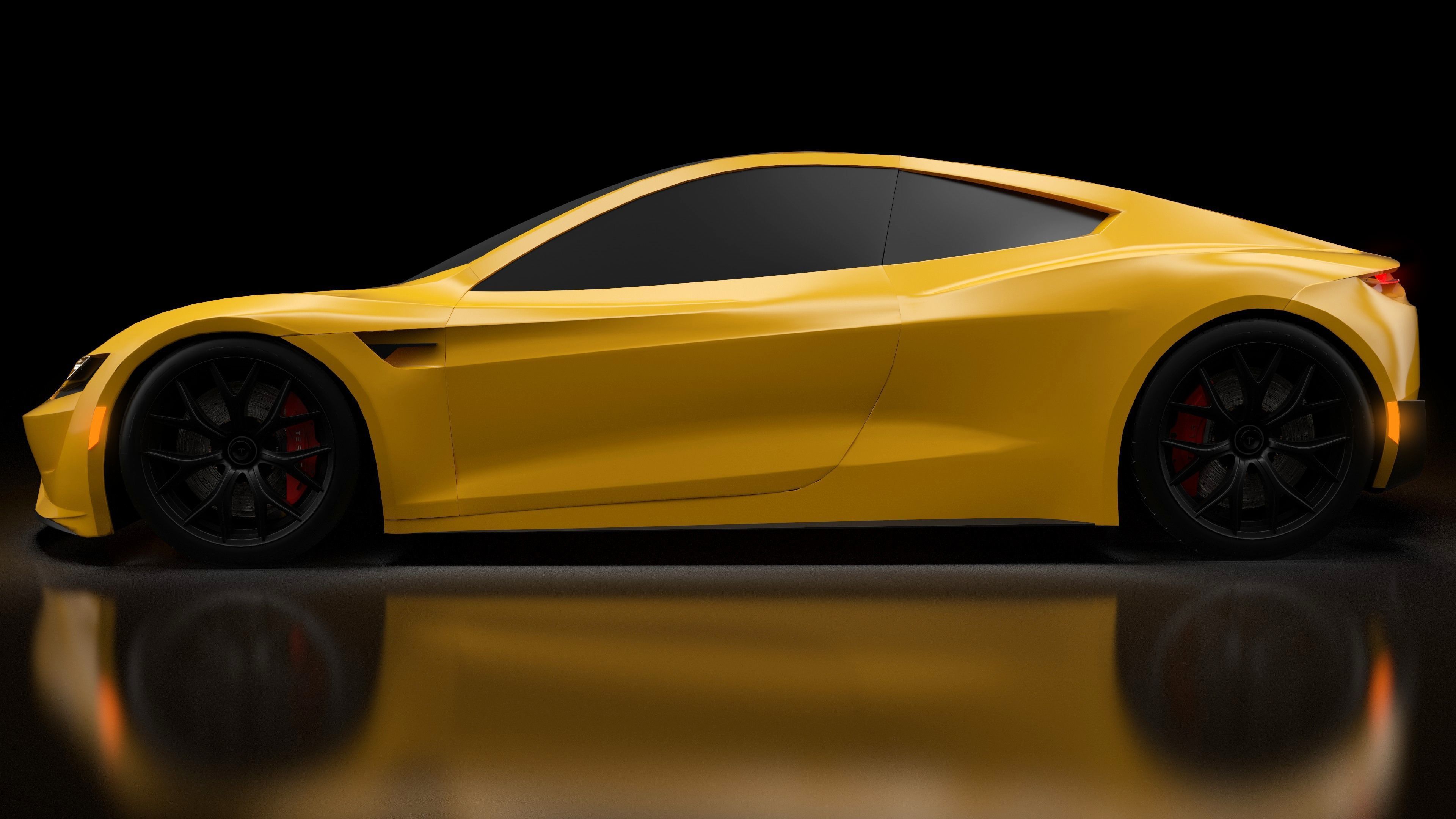 Tesla Roadster 2020 Low-poly 3D model