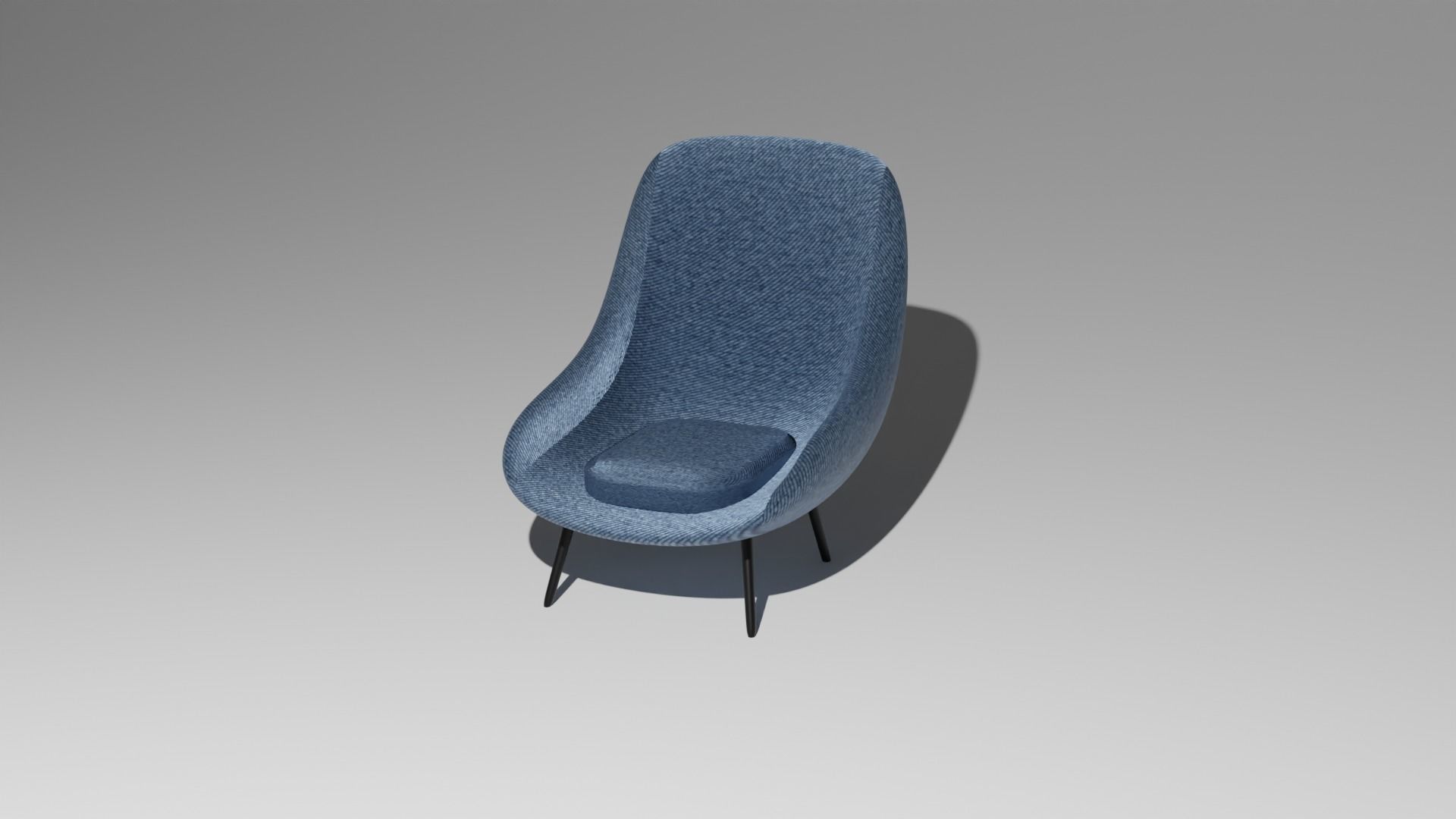 Modern armchair 3D model_1
