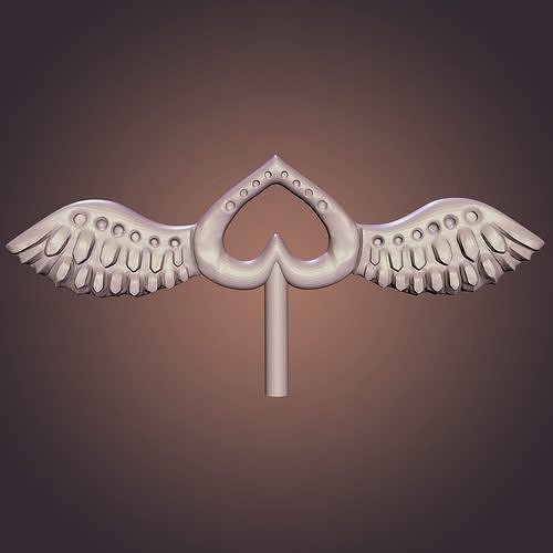 Love wings cake topper 3D print model