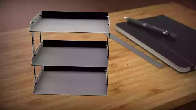 Adjustable Shelf File Stand 3D model