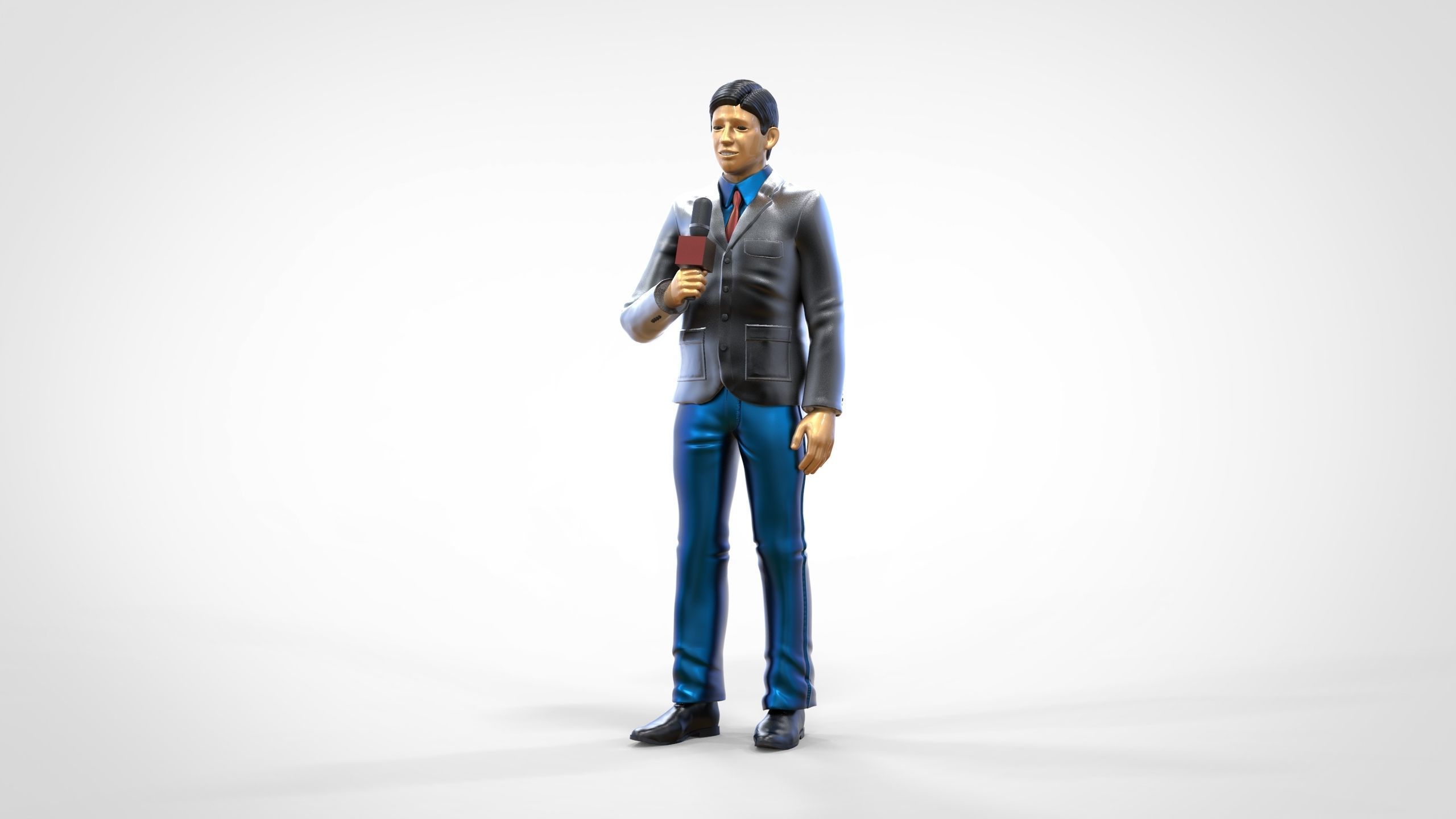 N1 Reporter with Uniform is Reporting 3D print model_16