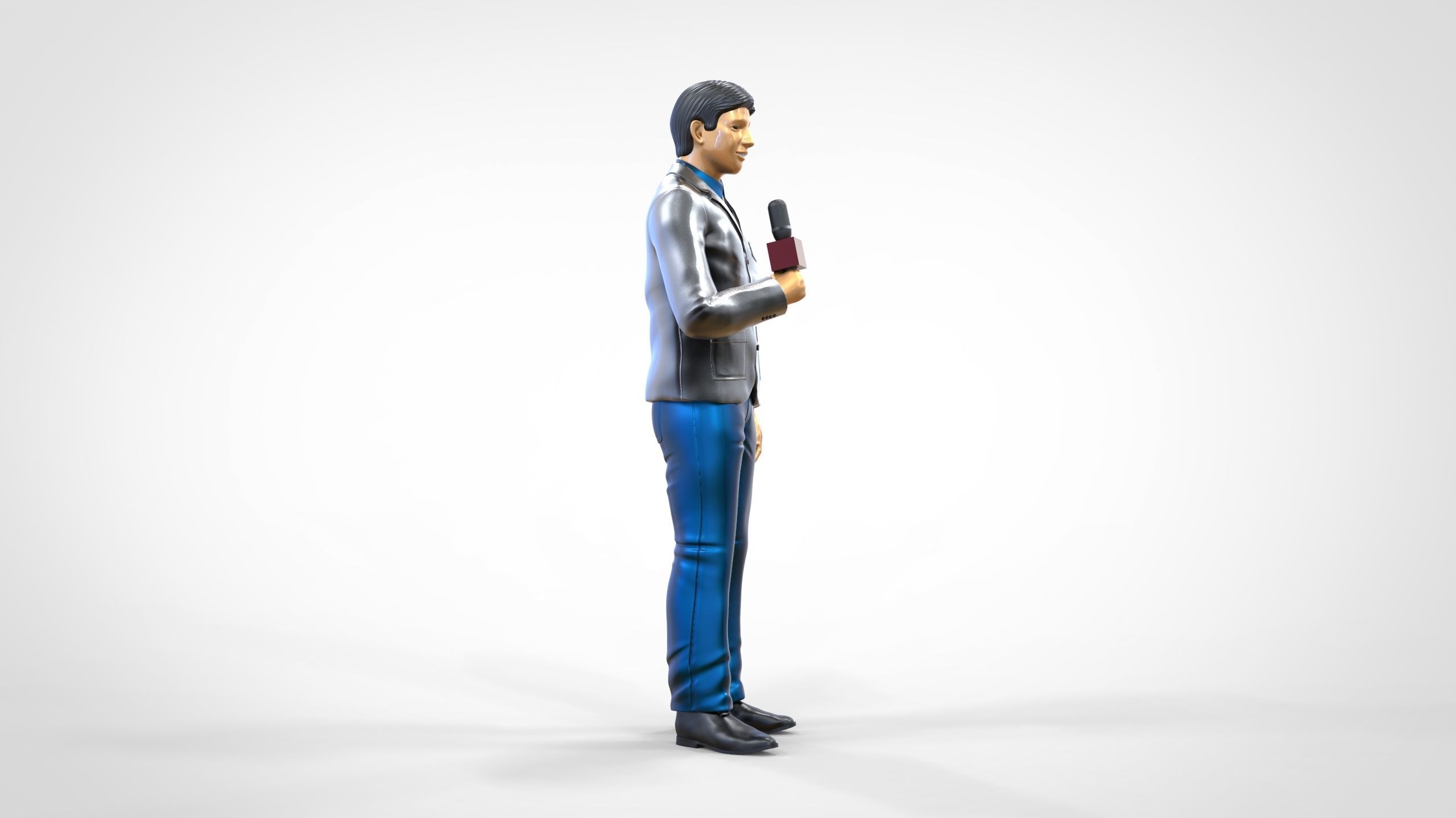 N1 Reporter with Uniform is Reporting 3D print model_2
