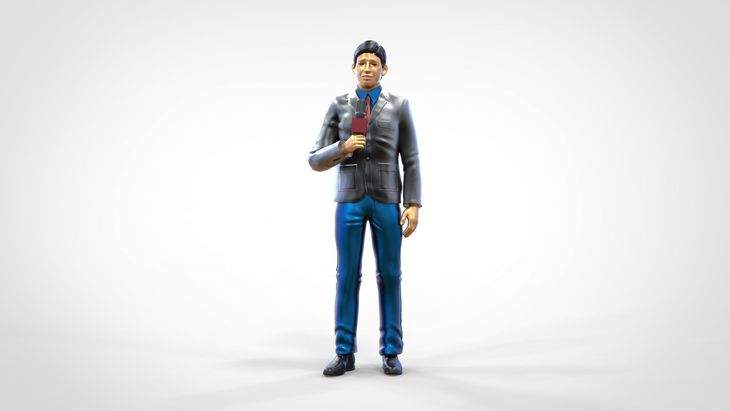 N1 Reporter with Uniform is Reporting 3D print model_17