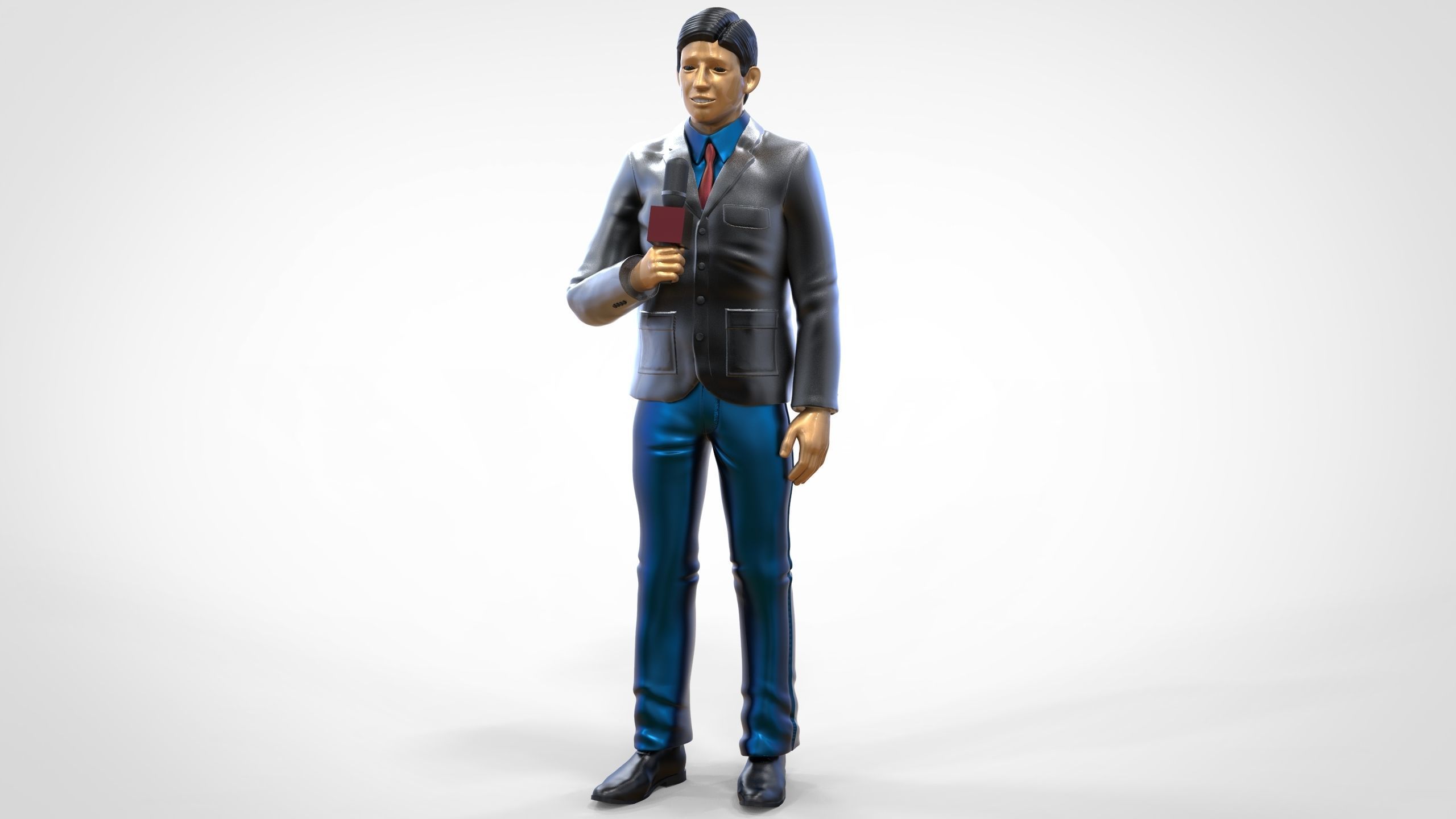 N1 Reporter with Uniform is Reporting 3D print model_33