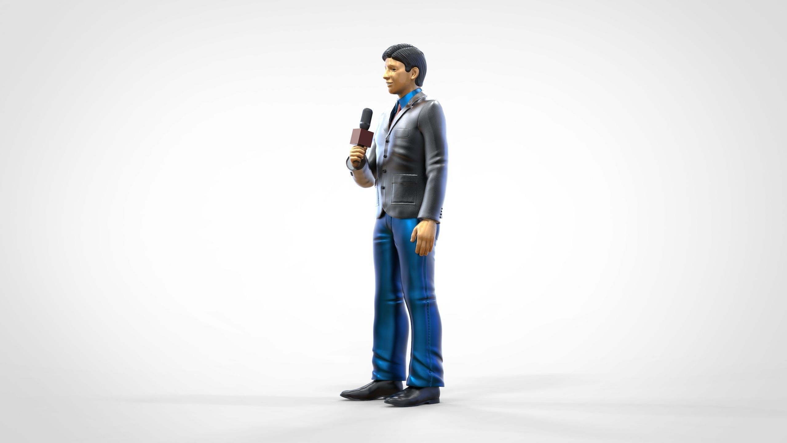 N1 Reporter with Uniform is Reporting 3D print model_14
