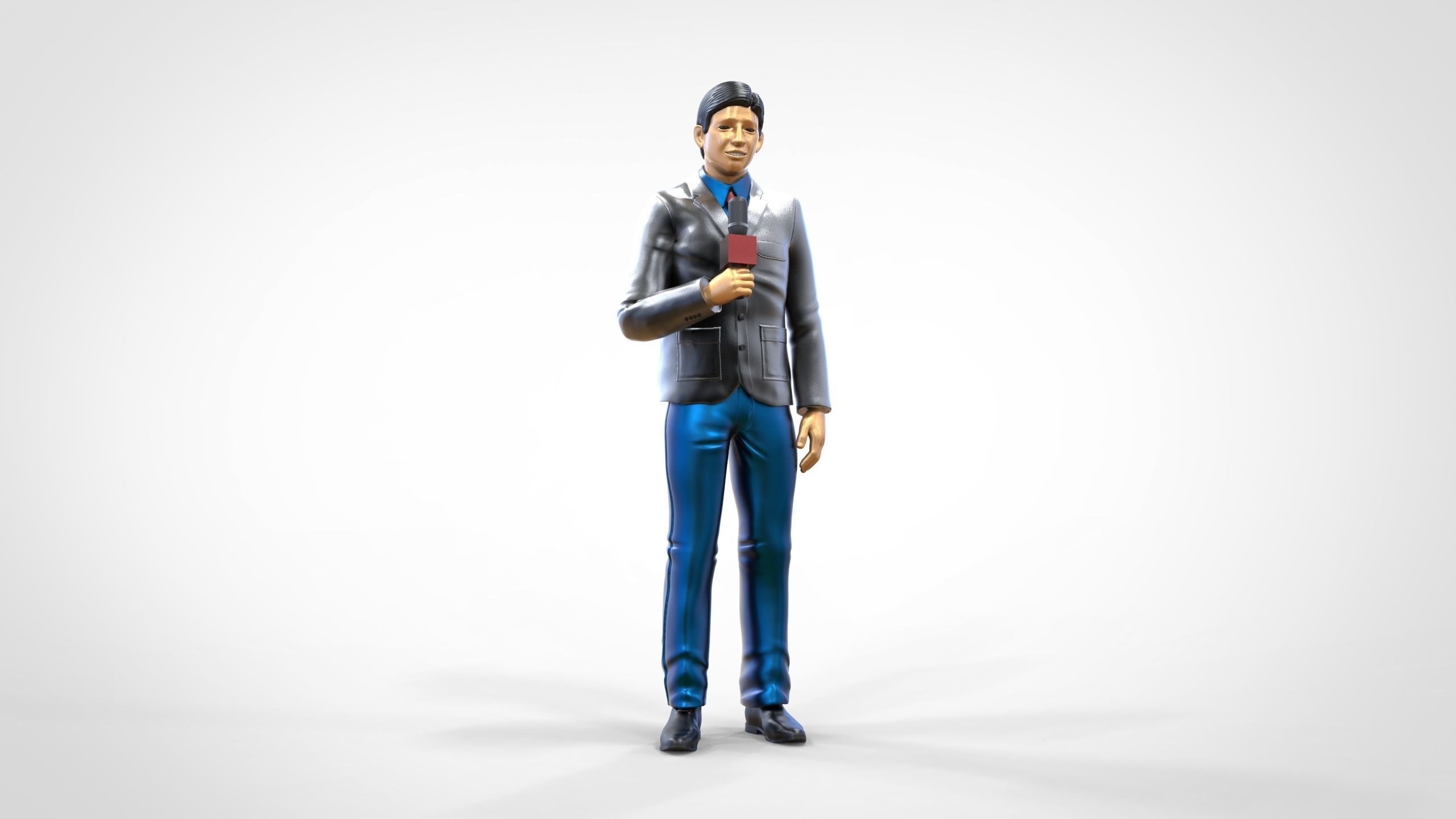 N1 Reporter with Uniform is Reporting 3D print model_18