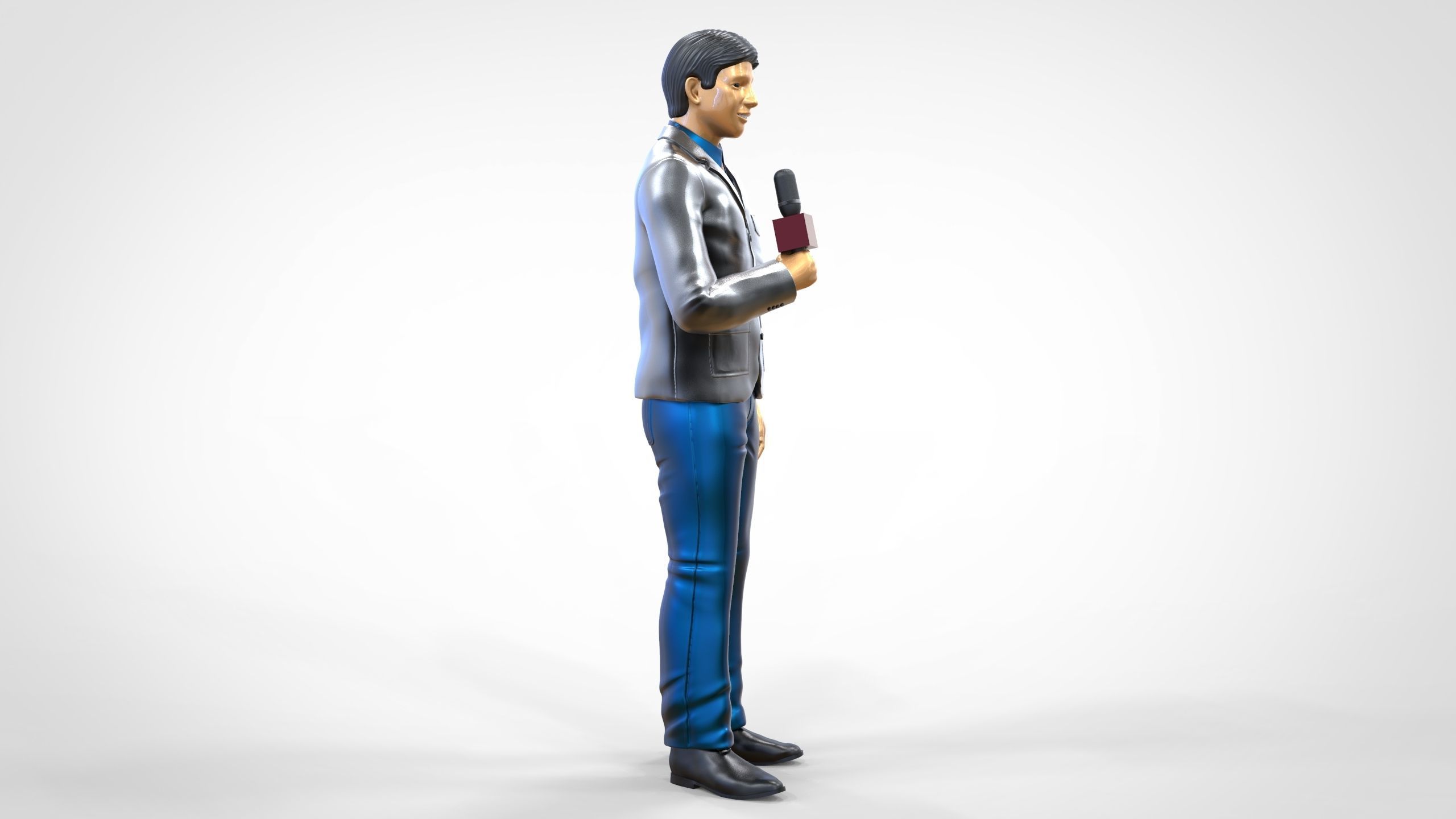N1 Reporter with Uniform is Reporting 3D print model_31
