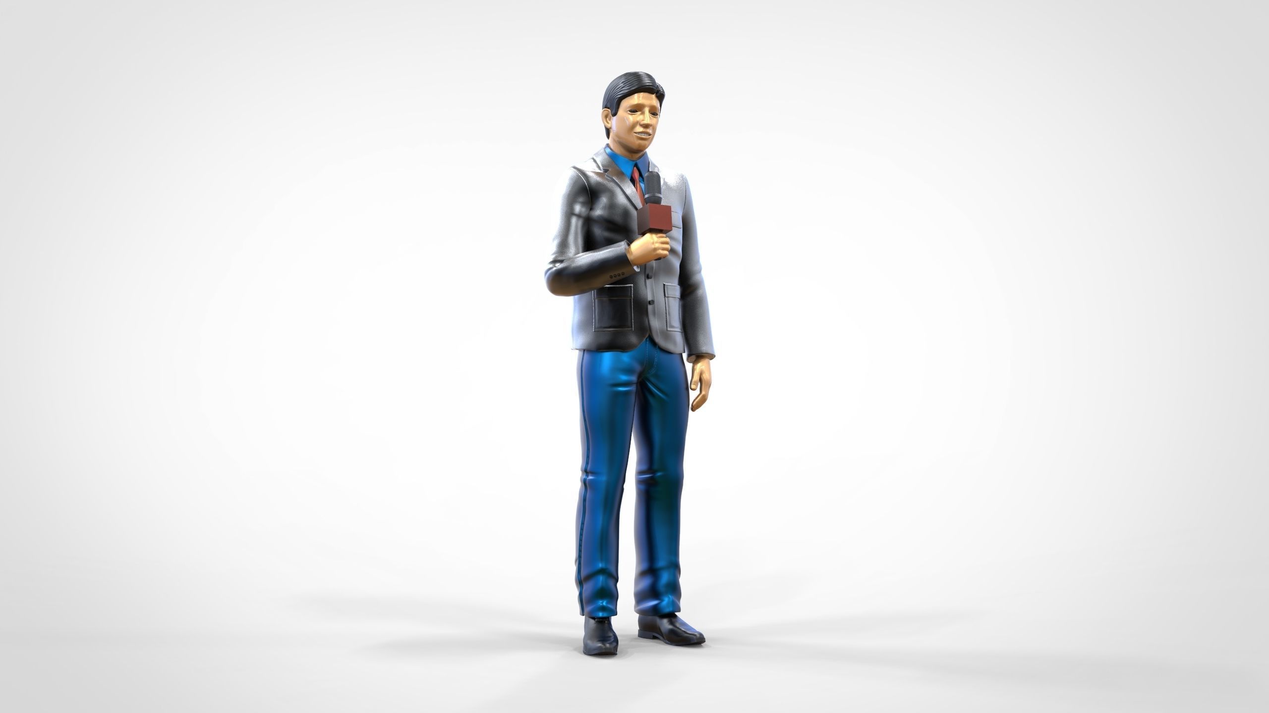 N1 Reporter with Uniform is Reporting 3D print model_19