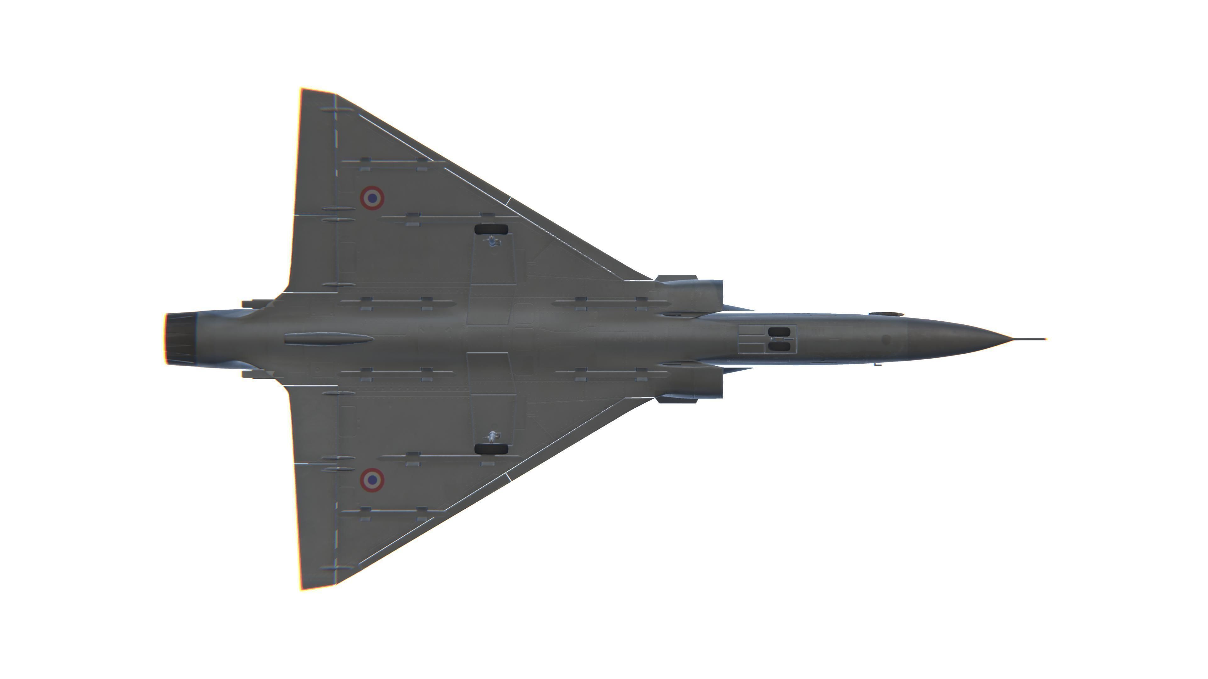 Mirage 2000 Jet Fighter Aircraft Low-poly 3D model_23