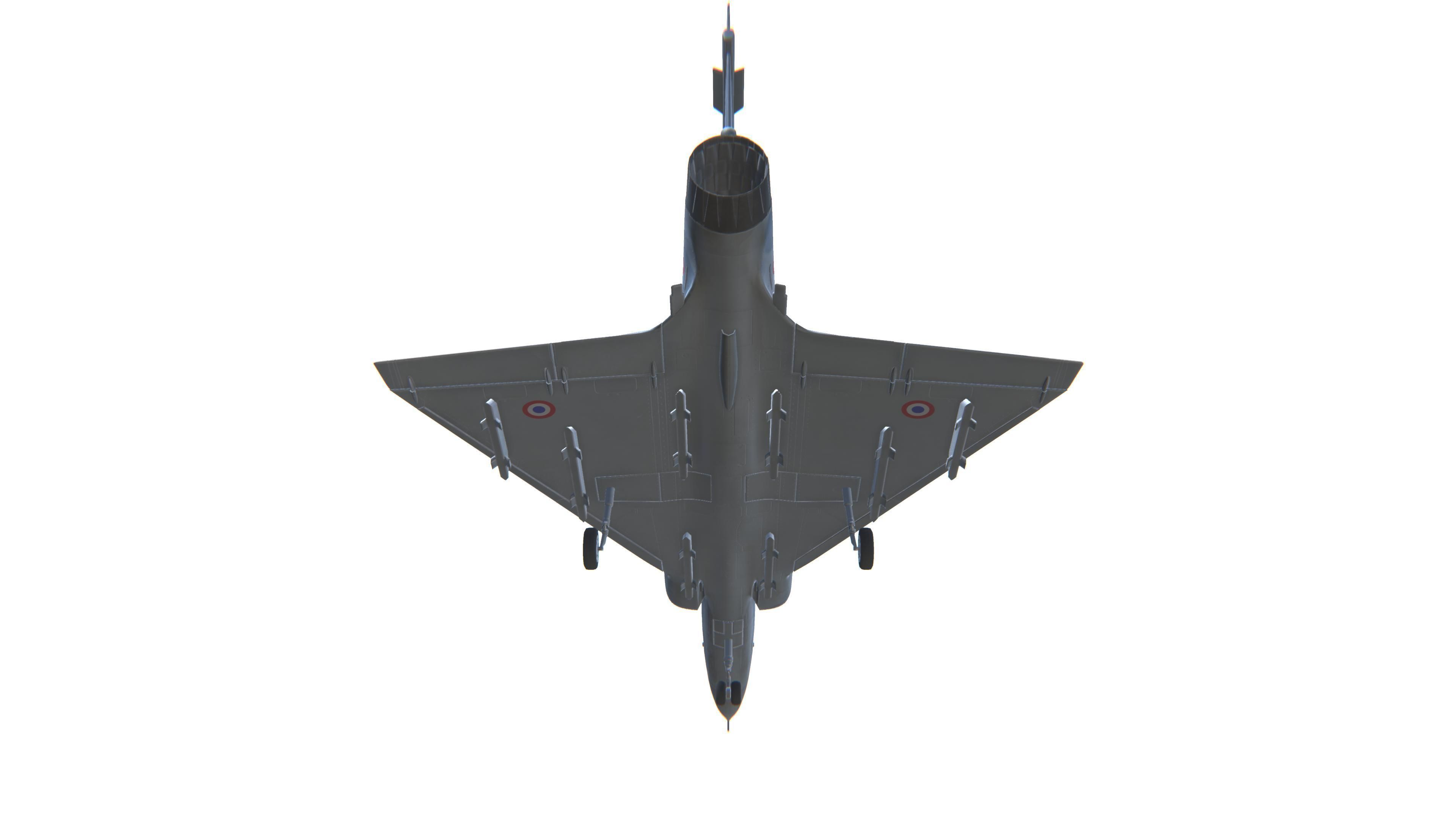 Mirage 2000 Jet Fighter Aircraft Low-poly 3D model_15