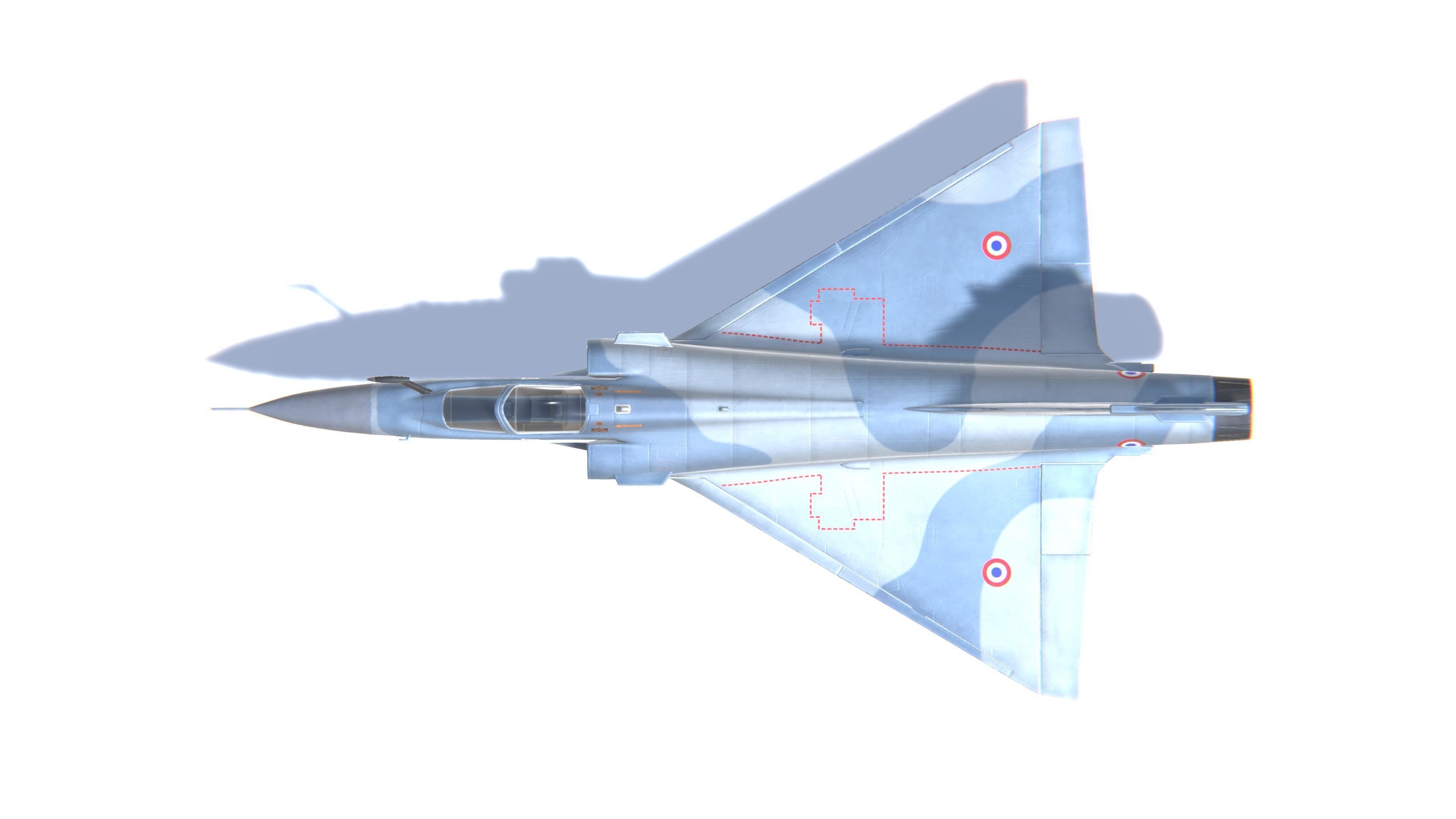 Mirage 2000 Jet Fighter Aircraft Low-poly 3D model_22