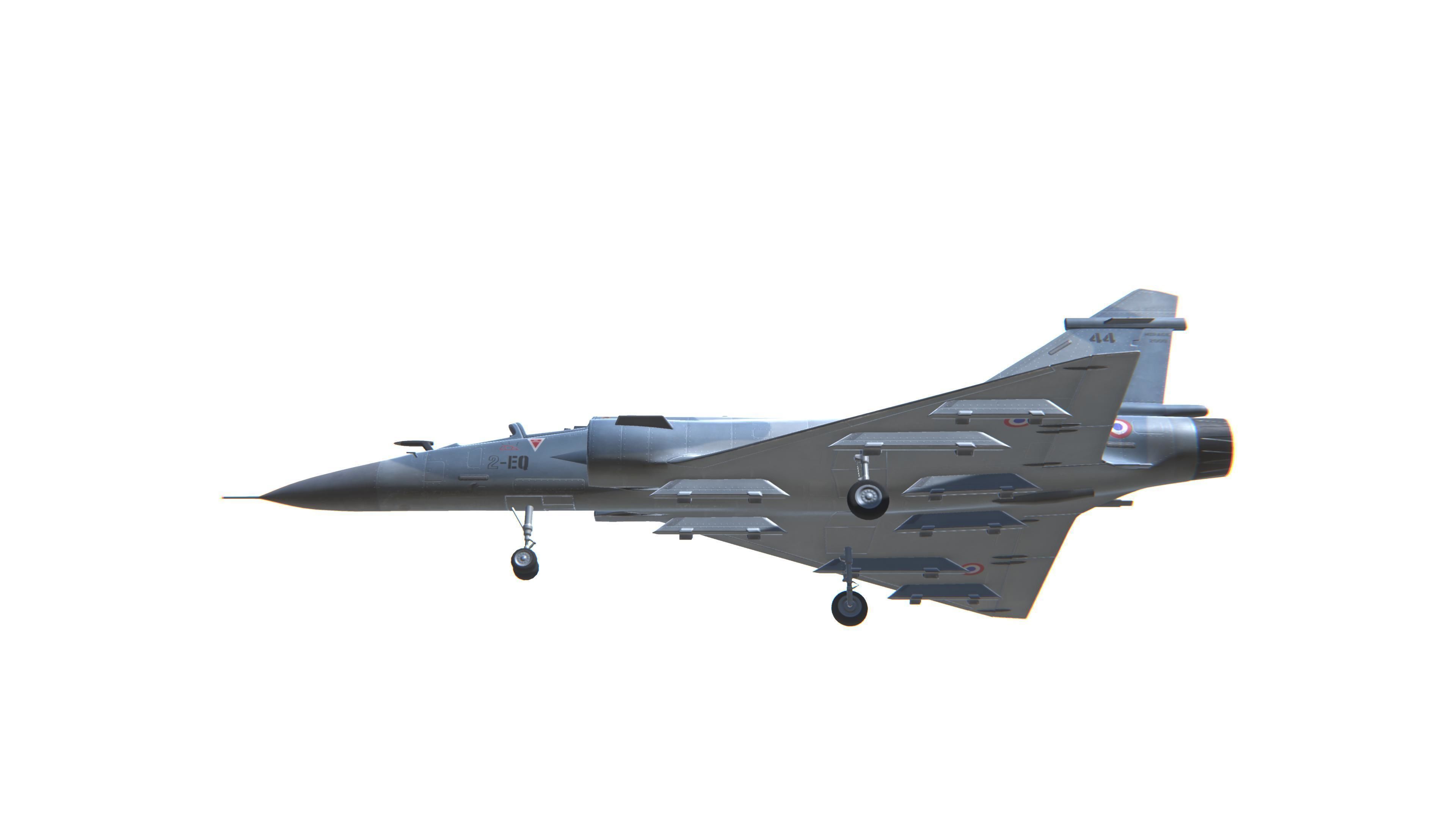 Mirage 2000 Jet Fighter Aircraft Low-poly 3D model_17