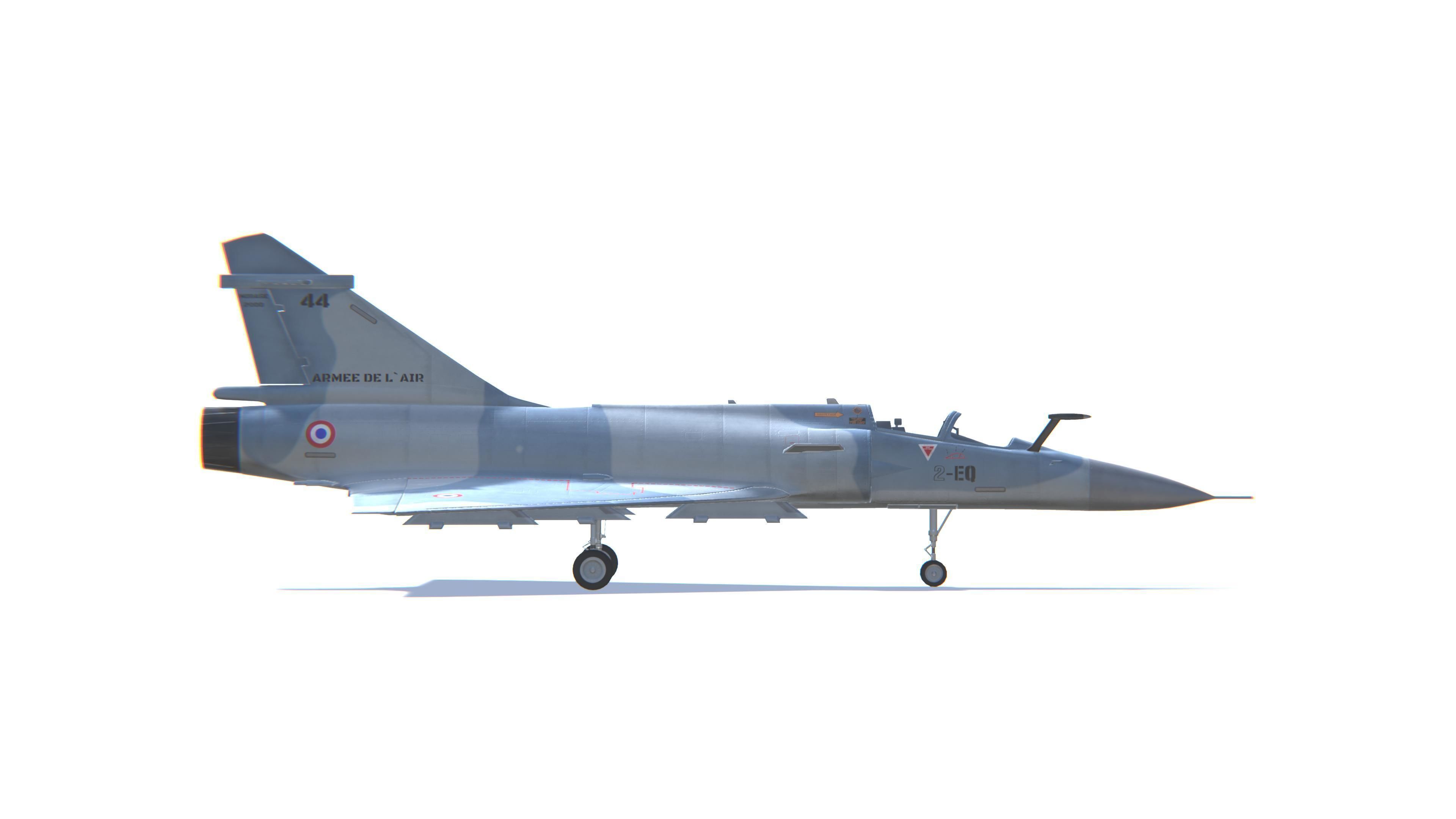 Mirage 2000 Jet Fighter Aircraft Low-poly 3D model_19