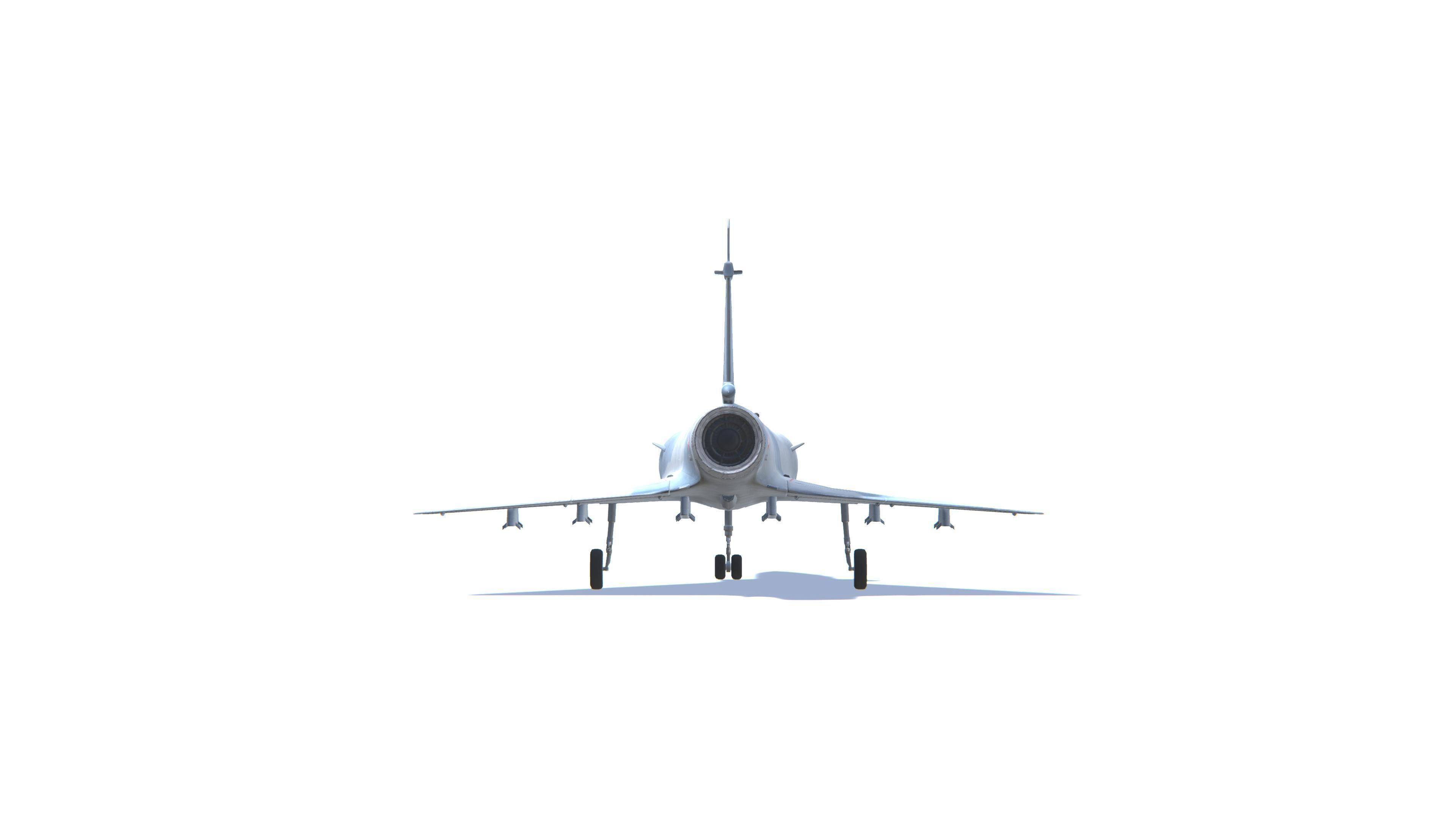 Mirage 2000 Jet Fighter Aircraft Low-poly 3D model_20